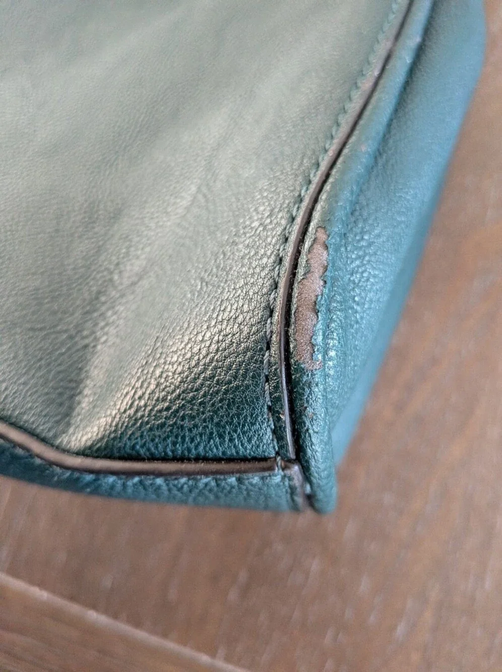 Karl Lagerfeld Green Leather Satchel with Shoulder Strap